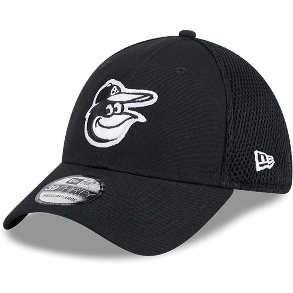 Baltimore Orioles New Era Neo 39THIRTY Flex Hat - Black/White Hats