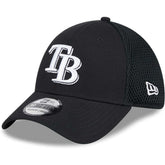 Tampa Bay Rays New Era Neo 39THIRTY Flex Hat - Black/White Hats