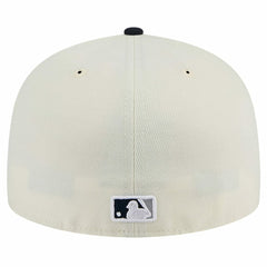 New York Yankees New Era Top Hat Chrome 59FIFTY Fitted Hat - Cream Hats