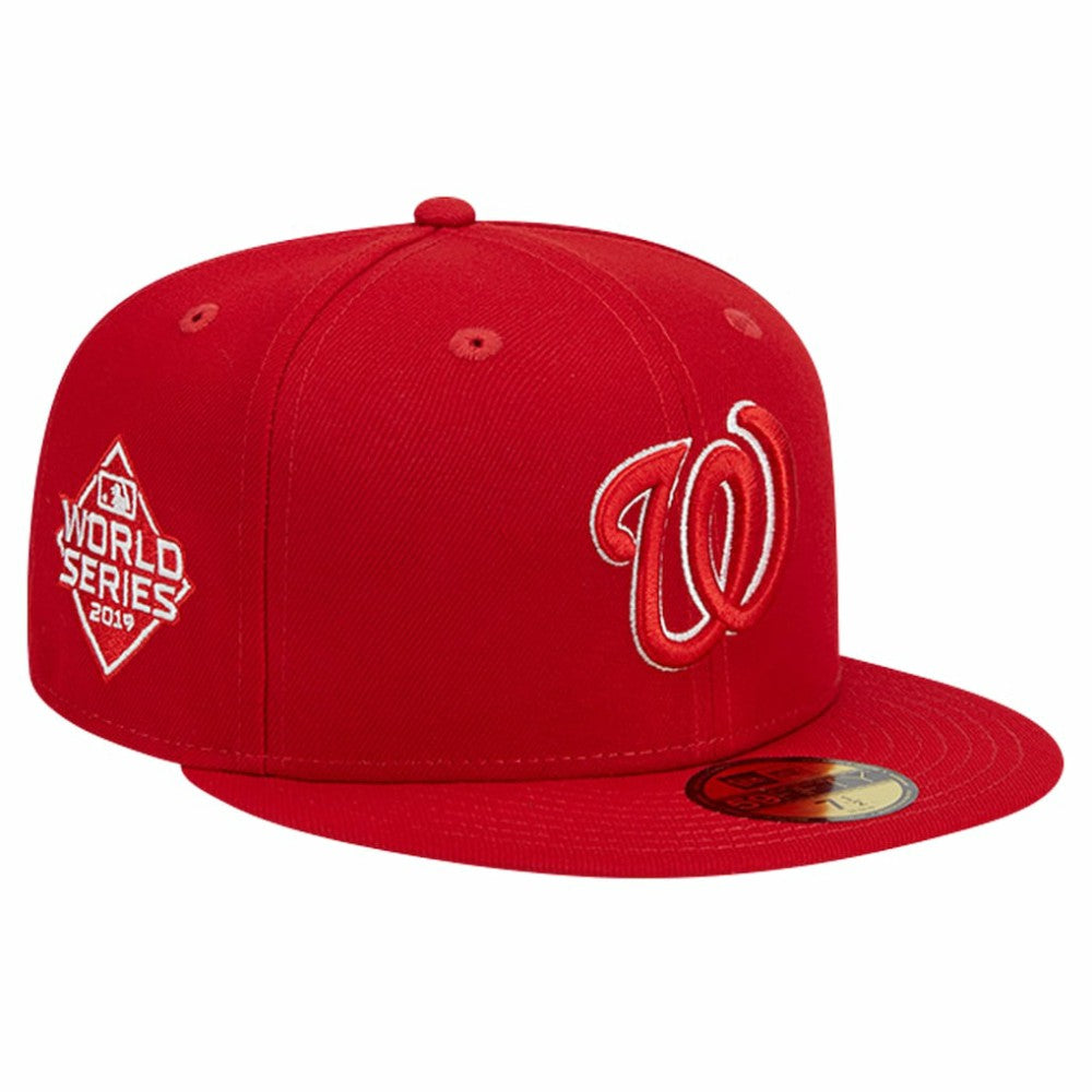 Washington Nationals New Era Logo 59FIFTY Fitted Hat - Red Hats
