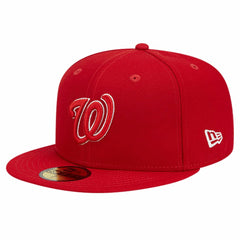 Washington Nationals New Era Logo 59FIFTY Fitted Hat - Red Hats