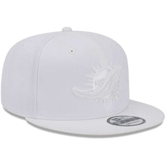 Miami Dolphins New Era Main White on White 9FIFTY Snapback Hat