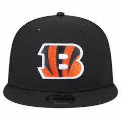 Cincinnati Bengals New Era Main Trucker 9FIFTY Snapback Hat Black