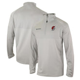 Portland Trail Blazers Omni-Wick Rockin' It Quarter-Zip Pullover Top Heather Gray