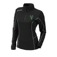 Milwaukee Bucks Women's Omni-Wick Shotgun Quarter-Zip Pullover Top Black