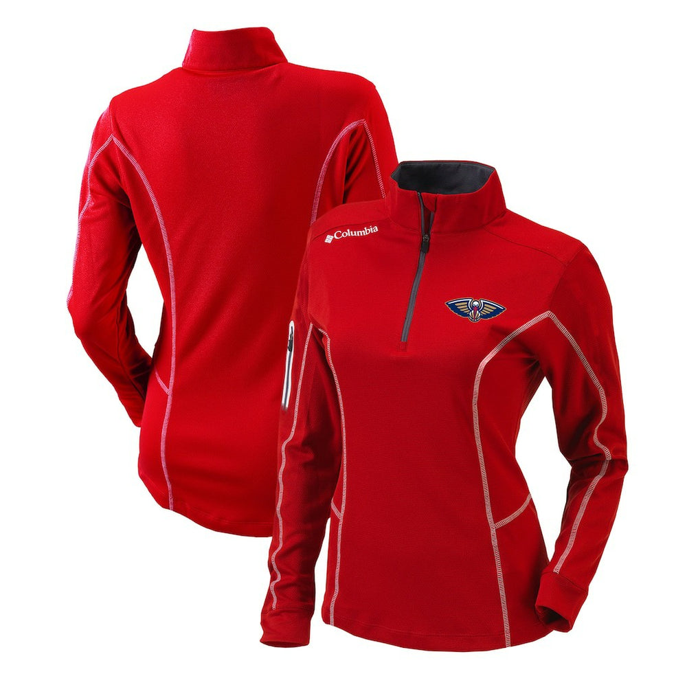 New Orleans Pelicans Women's Omni-Wick Shotgun Quarter-Zip Pullover Top Red