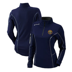 Denver Nuggets Women's Omni-Wick Shotgun Quarter-Zip Pullover Top Navy