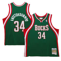 NBA Giannis Antetokounmpo Milwaukee Bucks 2013/14 Hardwood Classics Swingman Jersey - Hunter Green