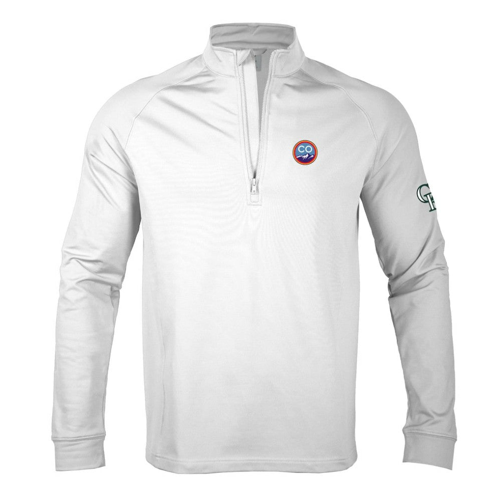 Colorado Rockies Levelwear City Connect Calibre Insignia Core Quarter-Zip Pullover Top - White Pullover