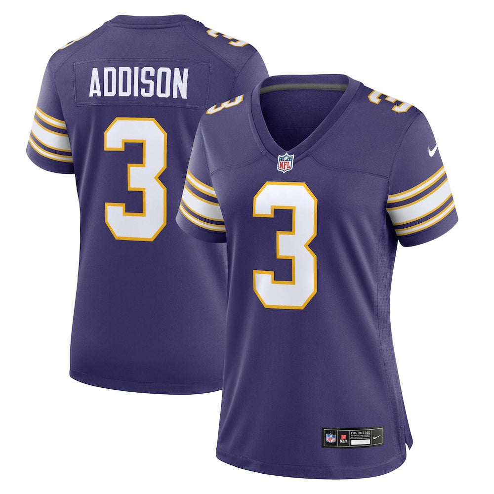 NFL Jordan Addison Minnesota Vikings Women's Alternate Game Jersey - Purple
