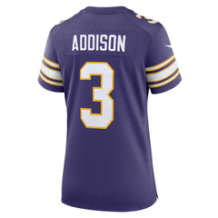NFL Jordan Addison Minnesota Vikings Women's Alternate Game Jersey - Purple