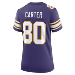 NFL Cris Carter Minnesota Vikings Women's Classic Retired Player Game Jersey - Purple
