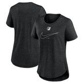 Baltimore Orioles Nike Women's Big Swoosh Tri-Blend Scoop Neck T-Shirt - Charcoal T-shirts