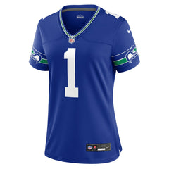 Warren Moon Seattle Seahawks Women's Throwback Retired Player Game Jersey Royal