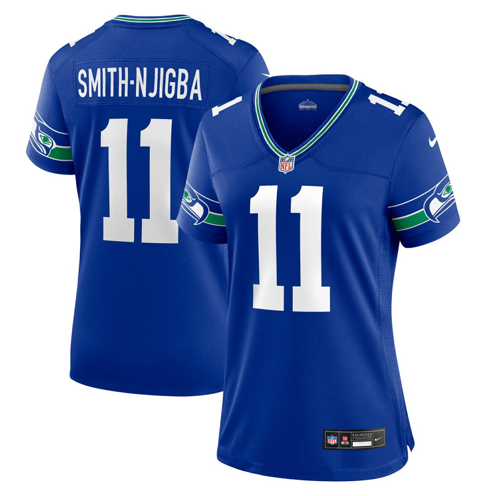 NFL Jaxon Smith-Njigba Seattle Seahawks Women's Throwback Player Game Jersey - Royal