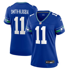 NFL Jaxon Smith-Njigba Seattle Seahawks Women's Throwback Player Game Jersey - Royal