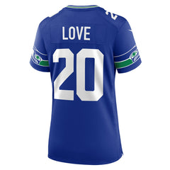 NFL Julian Love Seattle Seahawks Women's Throwback Player Game Jersey - Royal