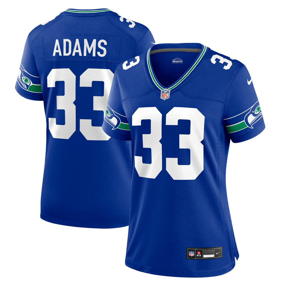NFL Jamal Adams Seattle Seahawks Women's Throwback Player Game Jersey - Royal