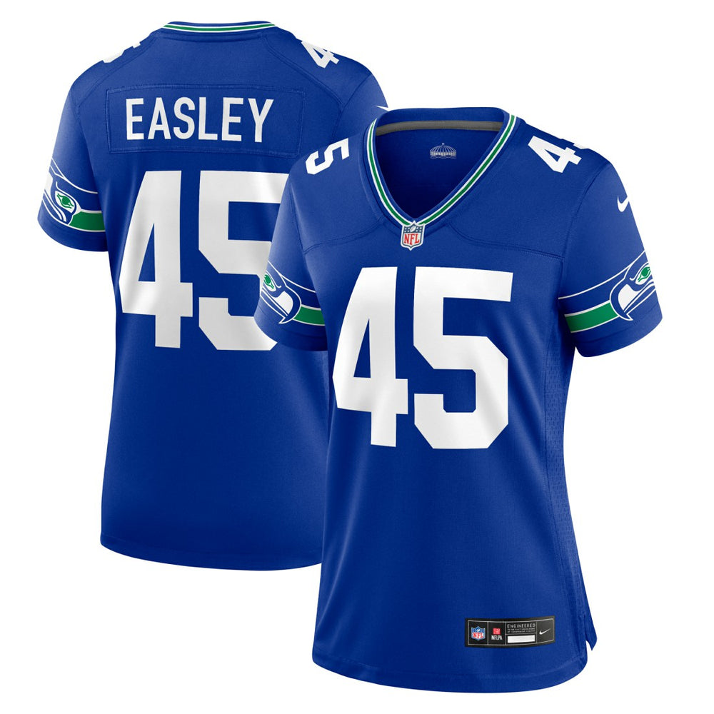 Kenny Easley Seattle Seahawks Women's Throwback Retired Player Game Jersey Royal