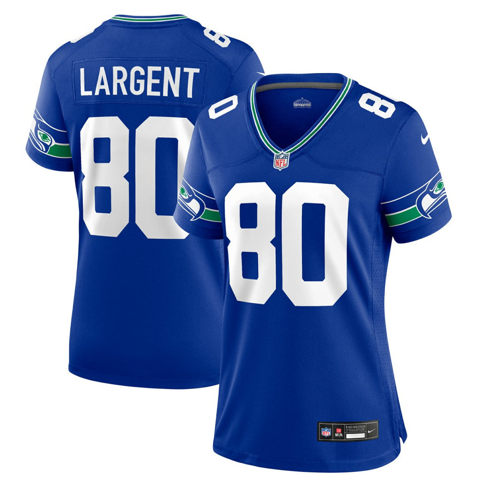 NFL Steve Largent Seattle Seahawks Women's Throwback Retired Player Game Jersey - Royal