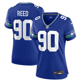 NFL Jarran Reed Seattle Seahawks Women's Throwback Player Game Jersey - Royal