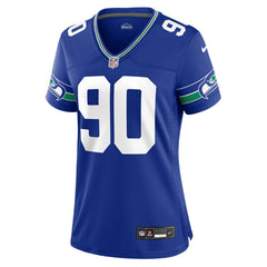 NFL Jarran Reed Seattle Seahawks Women's Throwback Player Game Jersey - Royal