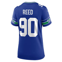 NFL Jarran Reed Seattle Seahawks Women's Throwback Player Game Jersey - Royal