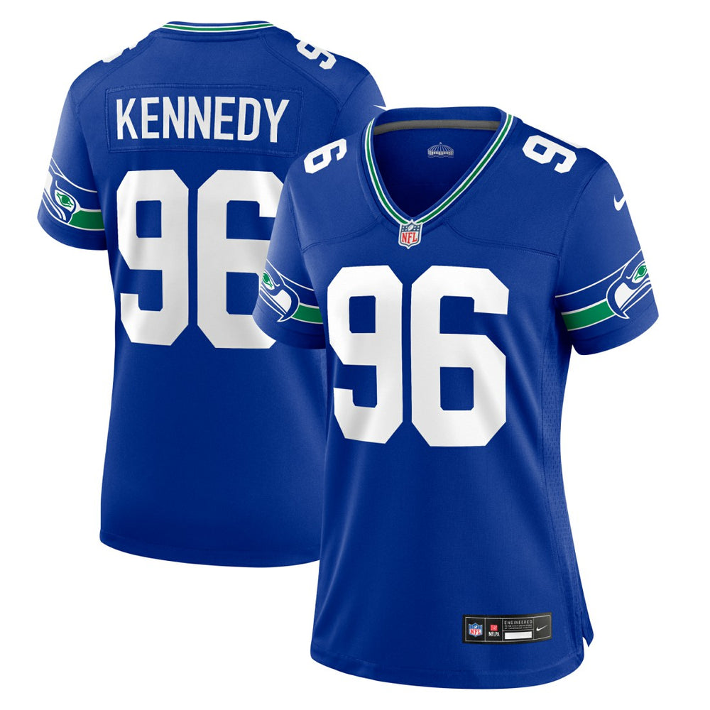 NFL Cortez Kennedy Seattle Seahawks Women's Throwback Player Game Jersey - Royal