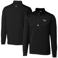 Philadelphia Eagles Cutter & Buck Traverse Stretch Quarter-Zip Pullover Black