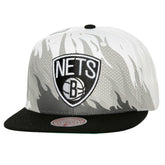 Brooklyn Nets Hot Fire Snapback Hat White