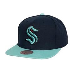 NHL Seattle Kraken Mitchell & Ness Core Team Ground 2.0 Snapback Hat - Navy