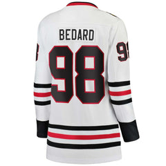 NHL Connor Bedard Chicago Blackhawks Fanatics Women's Away Breakaway Jersey - White
