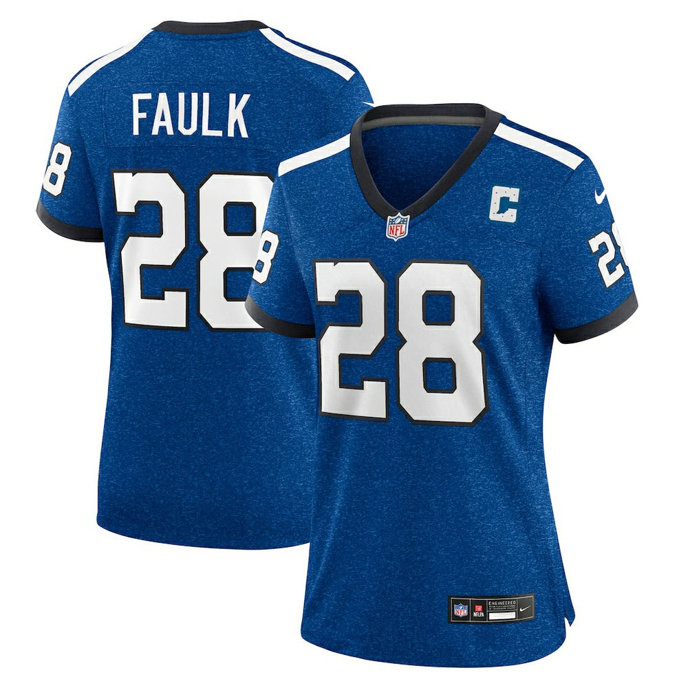 NFL Marshall Faulk Indianapolis Colts Women's Indiana Nights Alternate Game Jersey - Royal