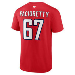 NHL Max Pacioretty Washington Capitals Fanatics Authentic Stack Name & Number T-Shirt - Red