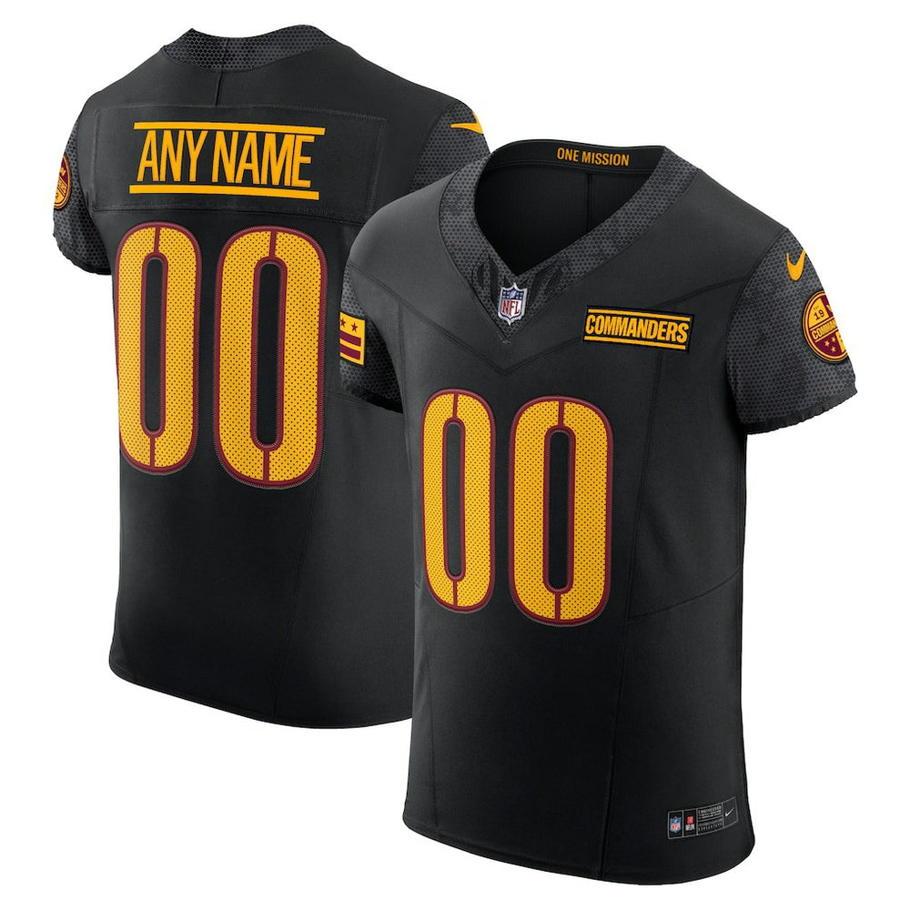 NFL Washington Commanders Alternate Vapor F.U.S.E. Elite Custom Jersey - Black