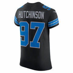 NFL Aidan Hutchinson Detroit Lions Alternate Vapor F.U.S.E. Elite Jersey - Black