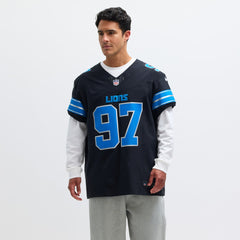 NFL Aidan Hutchinson Detroit Lions Alternate Vapor F.U.S.E. Elite Jersey - Black