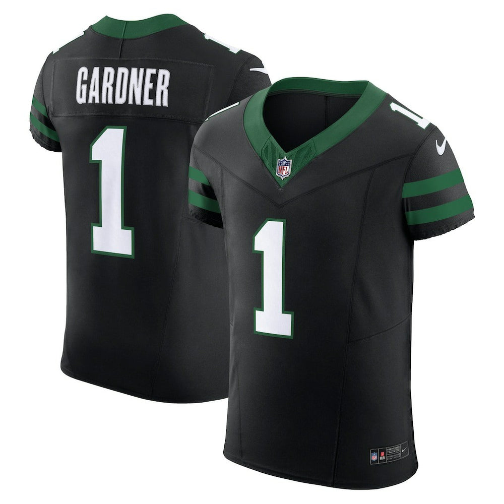 NFL Ahmad Sauce Gardner New York Jets Vapor F.U.S.E. Elite Jersey Vapor F.U.S.E. Elite Jersey - Black