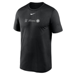 Miami Marlins Nike Fashion Over Shoulder Logo Legend T-Shirt - Black T-shirts