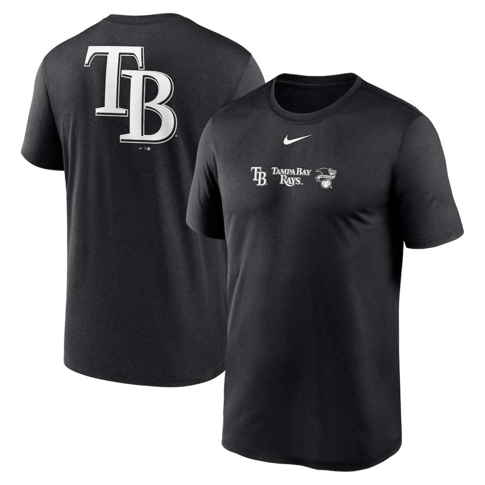 Tampa Bay Rays Nike Fashion Over Shoulder Logo Legend T-Shirt - Black T-shirts
