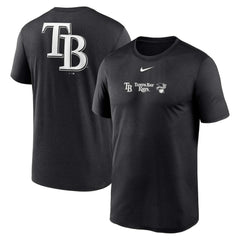 Tampa Bay Rays Nike Fashion Over Shoulder Logo Legend T-Shirt - Black T-shirts