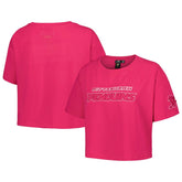 NHL Pittsburgh Penguins Pro Standard Women's Triple Pink Cropped Boxy T-Shirt