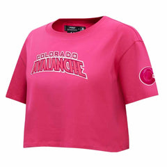 NHL Colorado Avalanche Pro Standard Women's Triple Pink Cropped Boxy T-Shirt