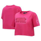 NHL Vegas Golden Knights Pro Standard Women's Triple Pink Cropped Boxy T-Shirt