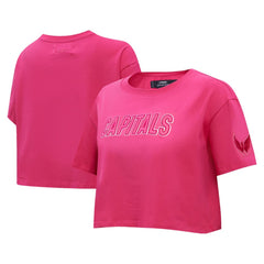 NHL Washington Capitals Pro Standard Women's Triple Pink Cropped Boxy T-Shirt