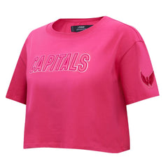 NHL Washington Capitals Pro Standard Women's Triple Pink Cropped Boxy T-Shirt