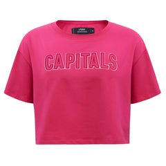 NHL Washington Capitals Pro Standard Women's Triple Pink Cropped Boxy T-Shirt