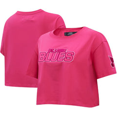 NHL St. Louis Blues Pro Standard Women's Triple Pink Cropped Boxy T-Shirt