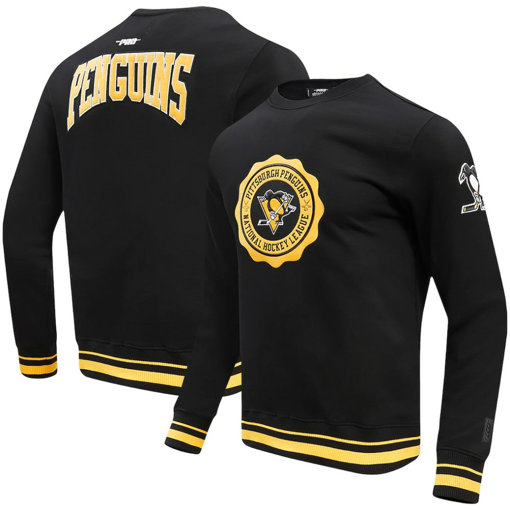 NHL Pittsburgh Penguins Pro Standard Crest Emblem Pullover Sweatshirt - Black
