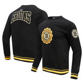NHL Boston Bruins Pro Standard Crest Emblem Pullover Sweatshirt - Black